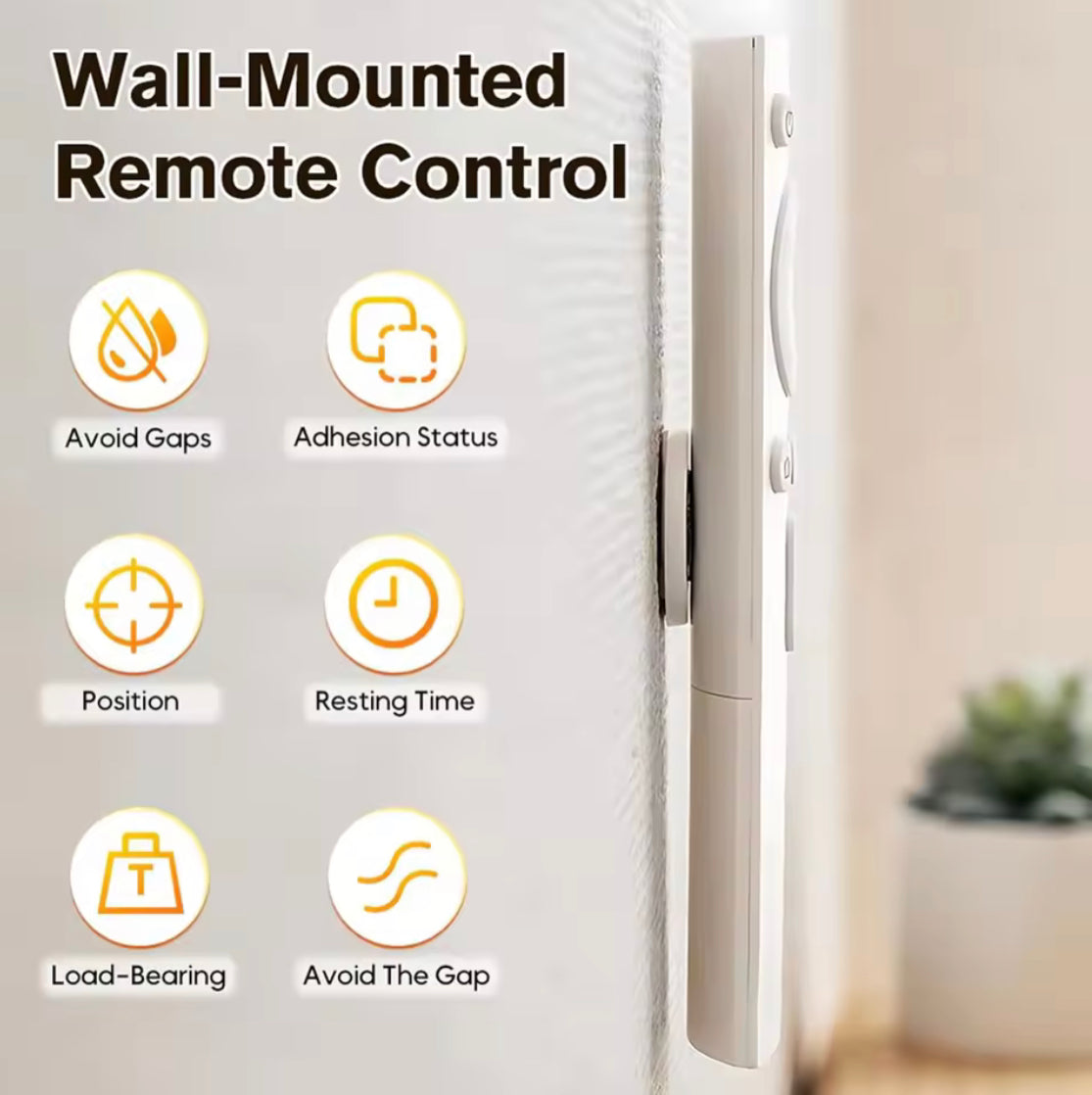5 Pcs Strong Magnetic Remote Control Holder, Strong Magnet Self Adhesive Hook, Wall Mount Adhesive TV/Air Conditioner Remote Control Holder