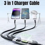 100W 3-in-1  Charging Cable