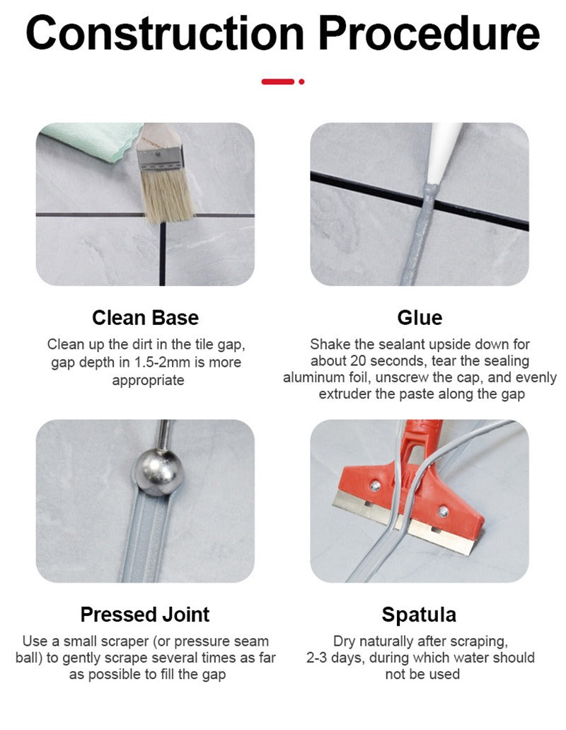 Tile Reform Glue Tiles Gap Filler Agent | Waterproof Grout Sealant Adhesive Adhesive