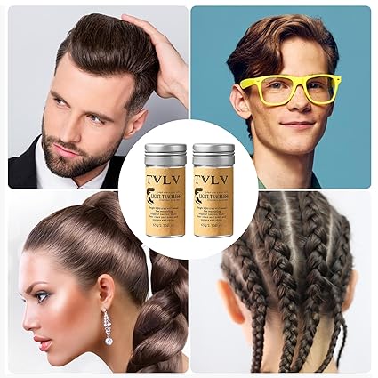 TVLV Hair Wax Stick Broken Hair Finishing Styling Stick for Broken Hair, Wigs, Edge Control - Styling Wax for Fly Away & Edge Frizz Hair