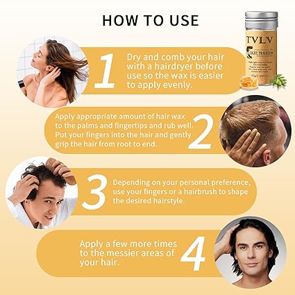 TVLV Hair Wax Stick Broken Hair Finishing Styling Stick for Broken Hair, Wigs, Edge Control - Styling Wax for Fly Away & Edge Frizz Hair