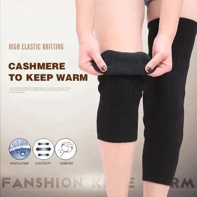 (1 Pair) Unisex Cashmere Wool Knee Warmers | Winter Thermal Velvet Knee Pads for Men & Women – Soft, Warm & Comfortable Support-withbelt