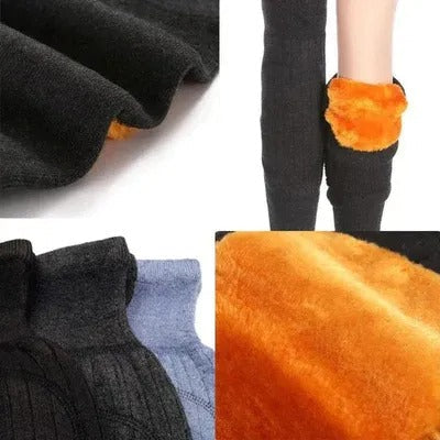 (1 Pair) Unisex Cashmere Wool Knee Warmers | Winter Thermal Velvet Knee Pads for Men & Women – Soft, Warm & Comfortable Support-withbelt
