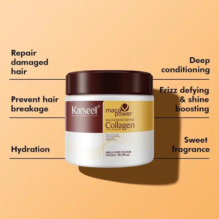 Karseell Collagen Hair Mask For Dry Damaged & All Hair Types - 500ml