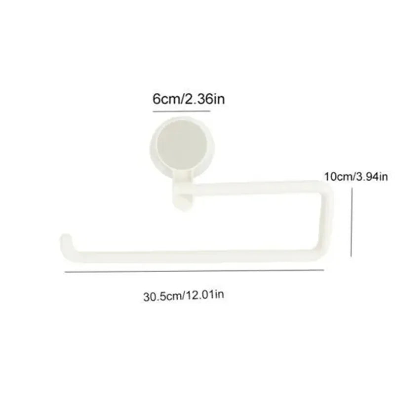 1Pc Kitchen Paper Holder Punch Free Suction Wall Bathroom Kitchen Hanging Towel