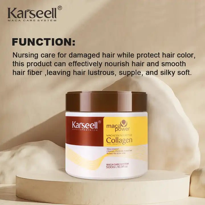 Karseell Collagen Hair Mask For Dry Damaged & All Hair Types - 500ml