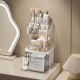 2 Layer Makeup Organizer Countertop, Skincare And Makeup Organizer, Bathroom Counter Organizer, Anti-Slip Dustproof Exquisite Vanity Organizer