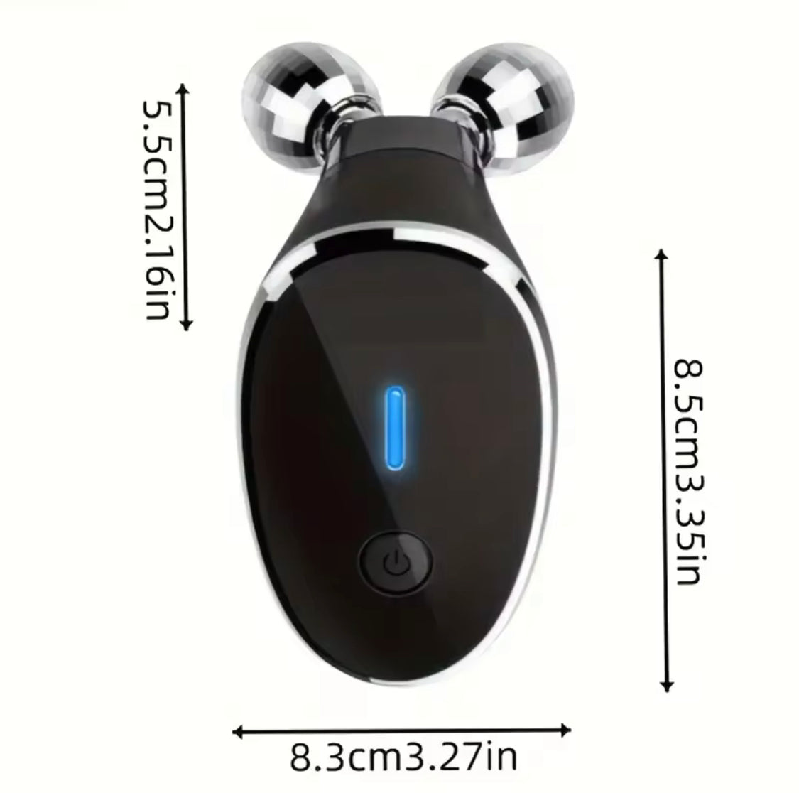 Dual Ball Massage Roller, Muscle Fascial Relaxation Tool, Handheld Face Back Neck Massager for Pain Relief