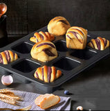 12 Grid Carbon Steel Square Muffin Pan, Non-Stick Mini Muffin Baking Pan, Bakeware Baking Tools