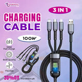 100W 3-in-1  Charging Cable