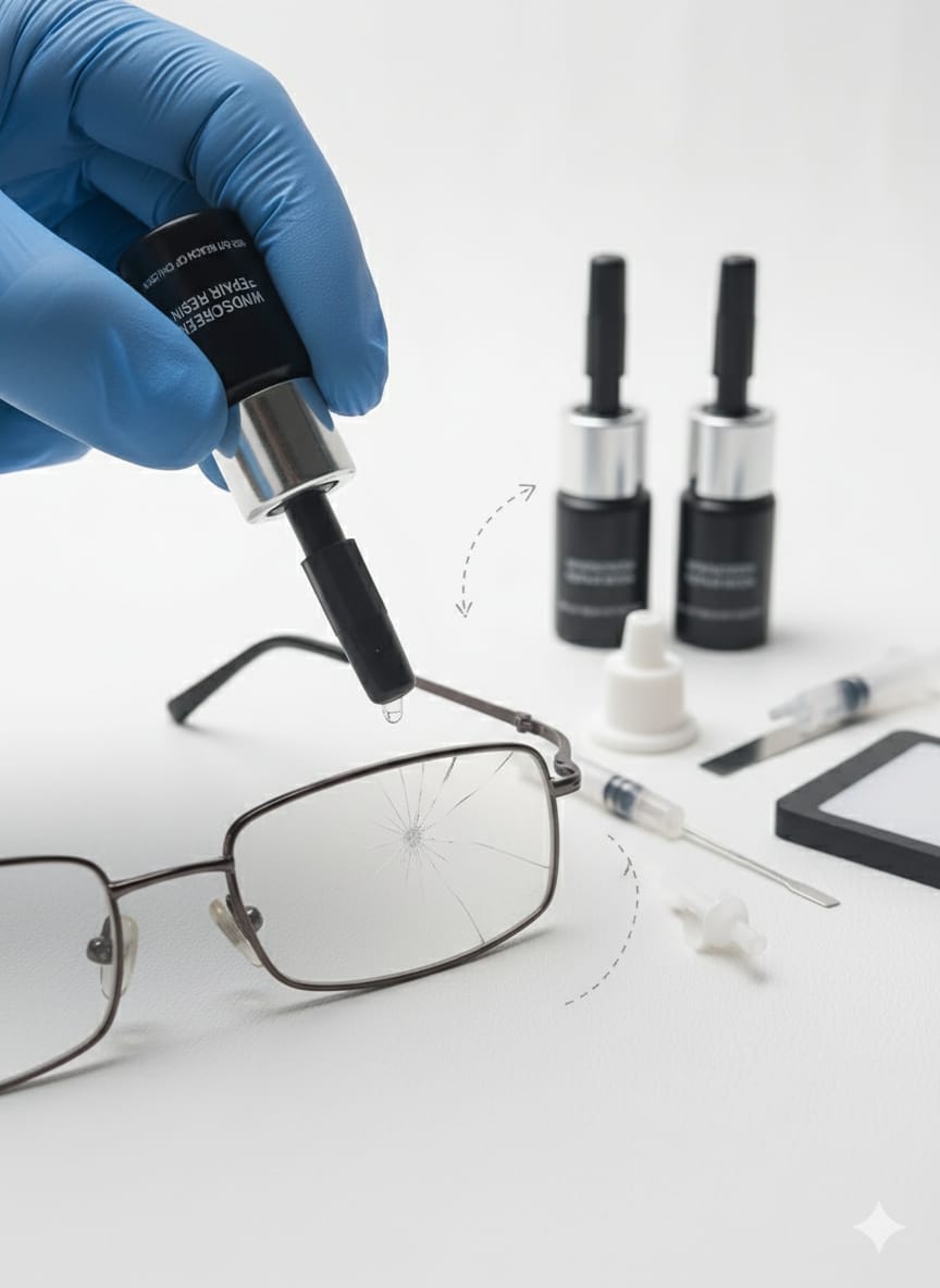 Glass Crack Nano Repair Fluid For Car Windshield – Quick, Easy, And Effective Solution To Repair Cracks, Chips, And Scratches Instantly