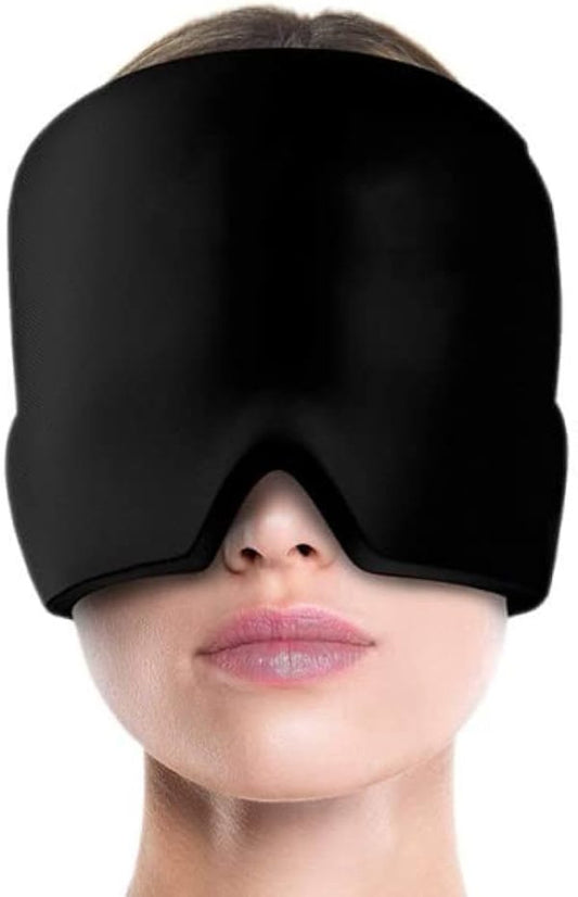 Migraine Relief Cap – Headache Relief Hat For Migraine Relief, Tension, One Size Fits All Headache Cap With Reusable Ice Gel Pack For Puffy Eyes, Stress Relief ( Random Color )