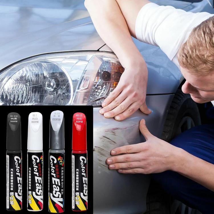 Car Paint Pen Marker Scratch Repair Cover Waterproof Touch Up Coating Remover Tool Universal Kit (White)